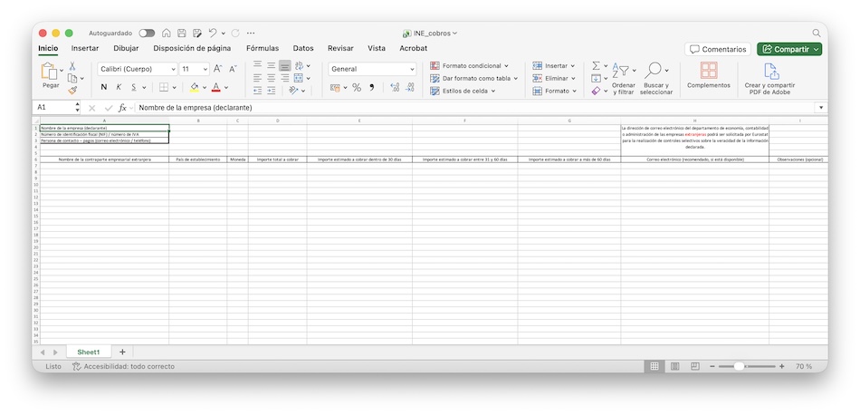 Documento de excel del ataque phishing INE